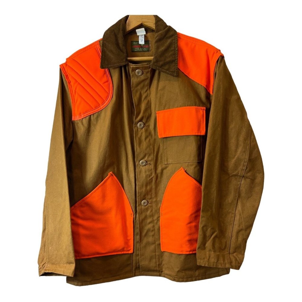 Vintage Stream & Field Hunting Outdoor Jacket Corduroy Collar Size Men’s Large
